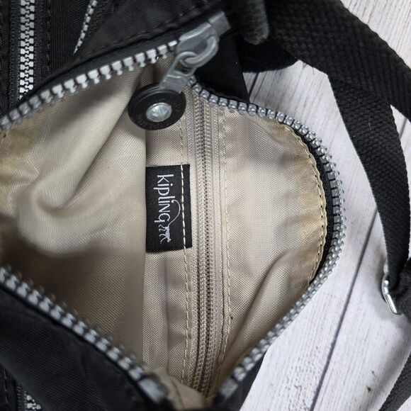 Kipling Alvar HB4061 Crossbody Bag Handbag Shoulder Bag Black Medium W/Keychain - Picture 5 of 8